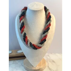 Vintage Handcrafted Twisted Beaded Necklace